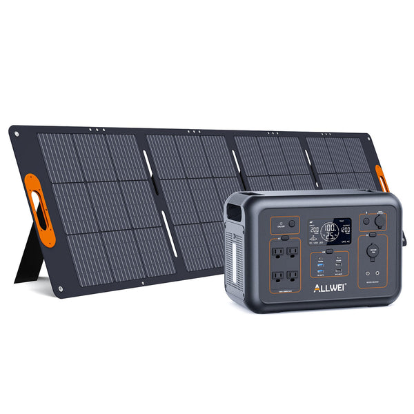 PPS1200 Portable Power Station with 200W Solar Panel- 1008Wh | 1200W