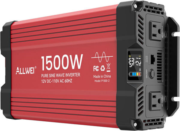 1500W Pure Sine Wave Inverter 12V to 110V AC